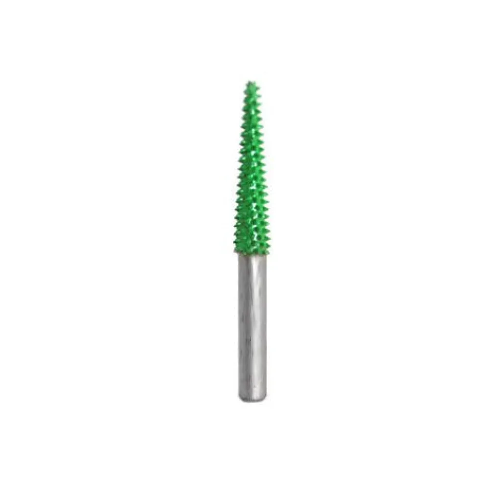 Taper Saburr Tooth Carbide Burrs - 1/4 inch Shank
